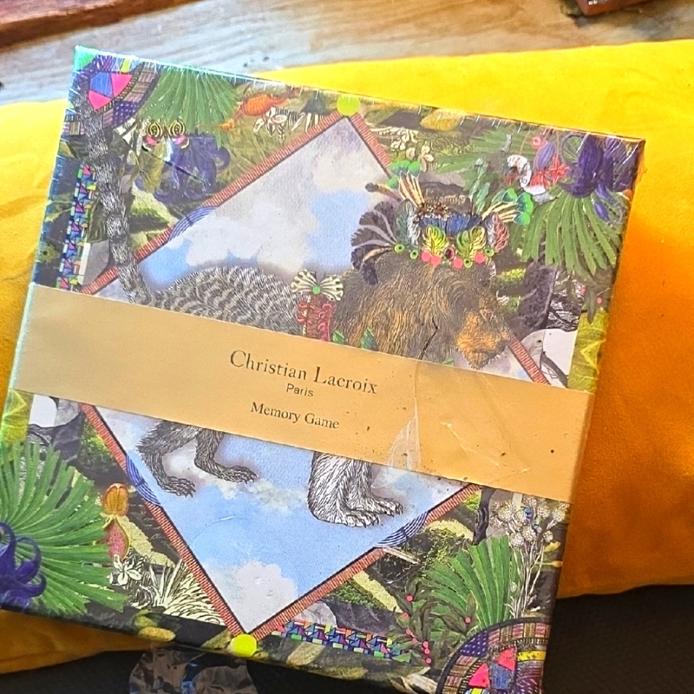 Christian Lacroix Paris Memory Art Card Game LEO Lion Jungle 32 Pc Vintage NEW